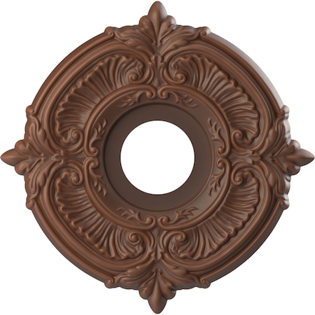 Ekena Millwork Attica PVC Medallion (Canopies up to 5"), 13"OD x 3 1/2"ID x 3/4"P, Universal Aged Metallic Rust CMP13ATDRU